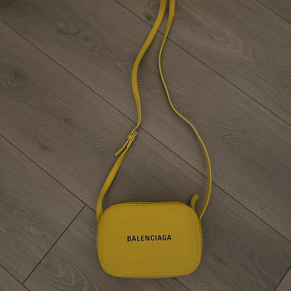 Balenciaga Yellow Crossbody Camera Bag